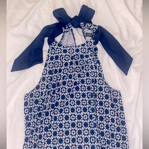 Women’s Tile Natalie Halter Bow Tie Shift Sheath Dress